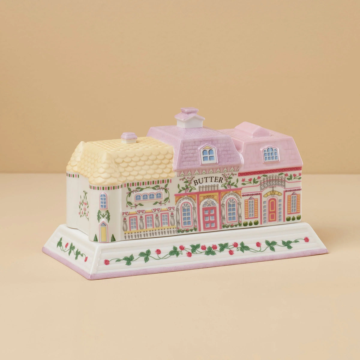 Lenox Spice Village Covered Butter Dish