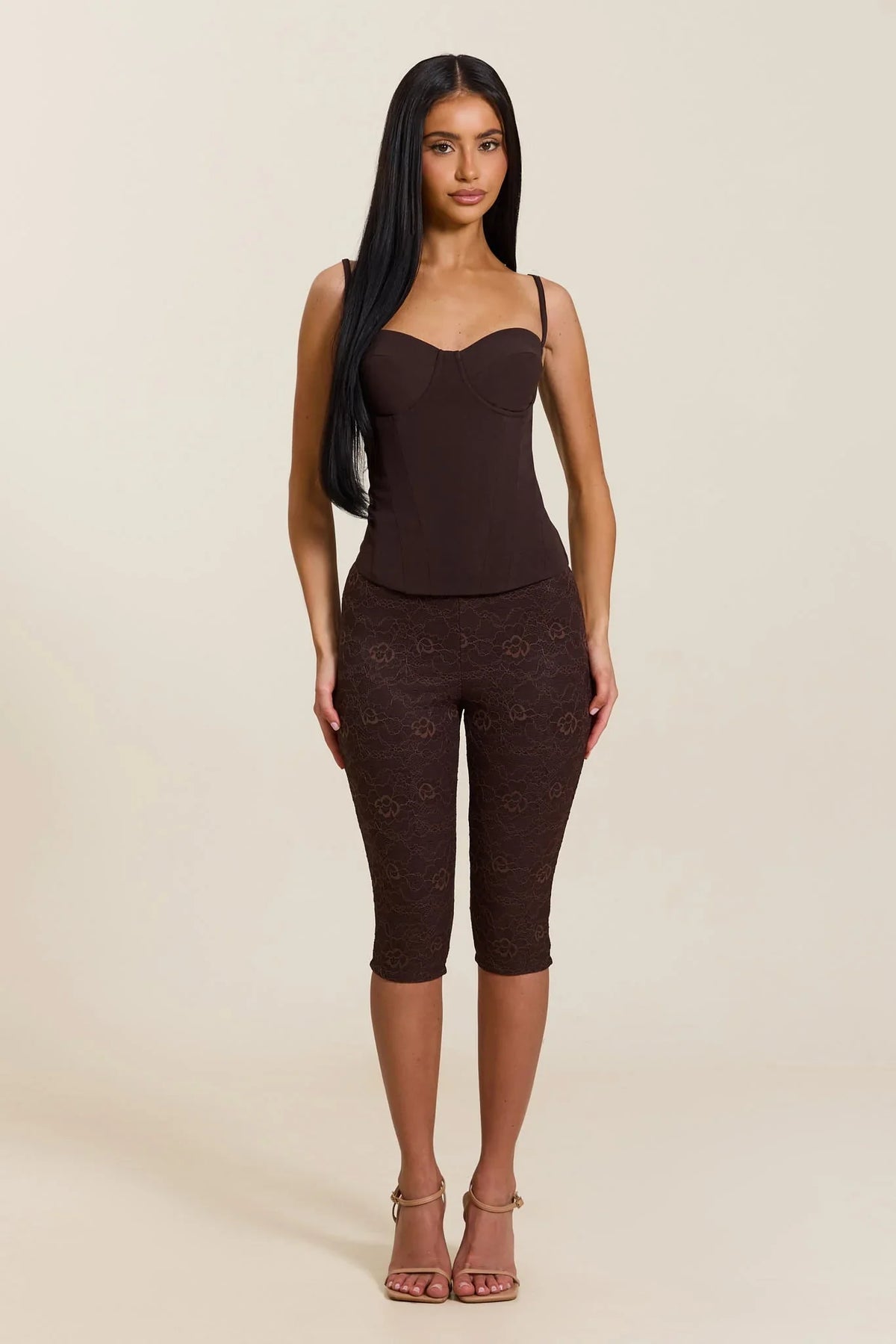 The Brielle Capri Bottoms in Brown