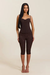 The Brielle Capri Bottoms in Brown