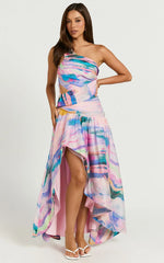 Amalie The Label - Keziah One Shoulder Asymmetric Maxi Dress - Int