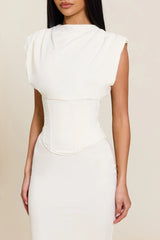 The Sandra Maxi in Cream