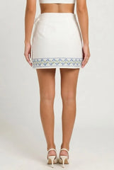 Cottage in June Wrap Mini Skirt