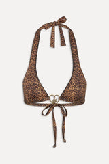 x BELLA HADID Frank Halter Bikini Top - Lucky Leopard