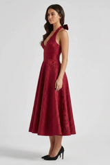 Megan | Structured Corset Midi Dress