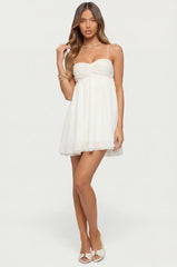 Ariellah Chiffon Babydoll Mini Dress